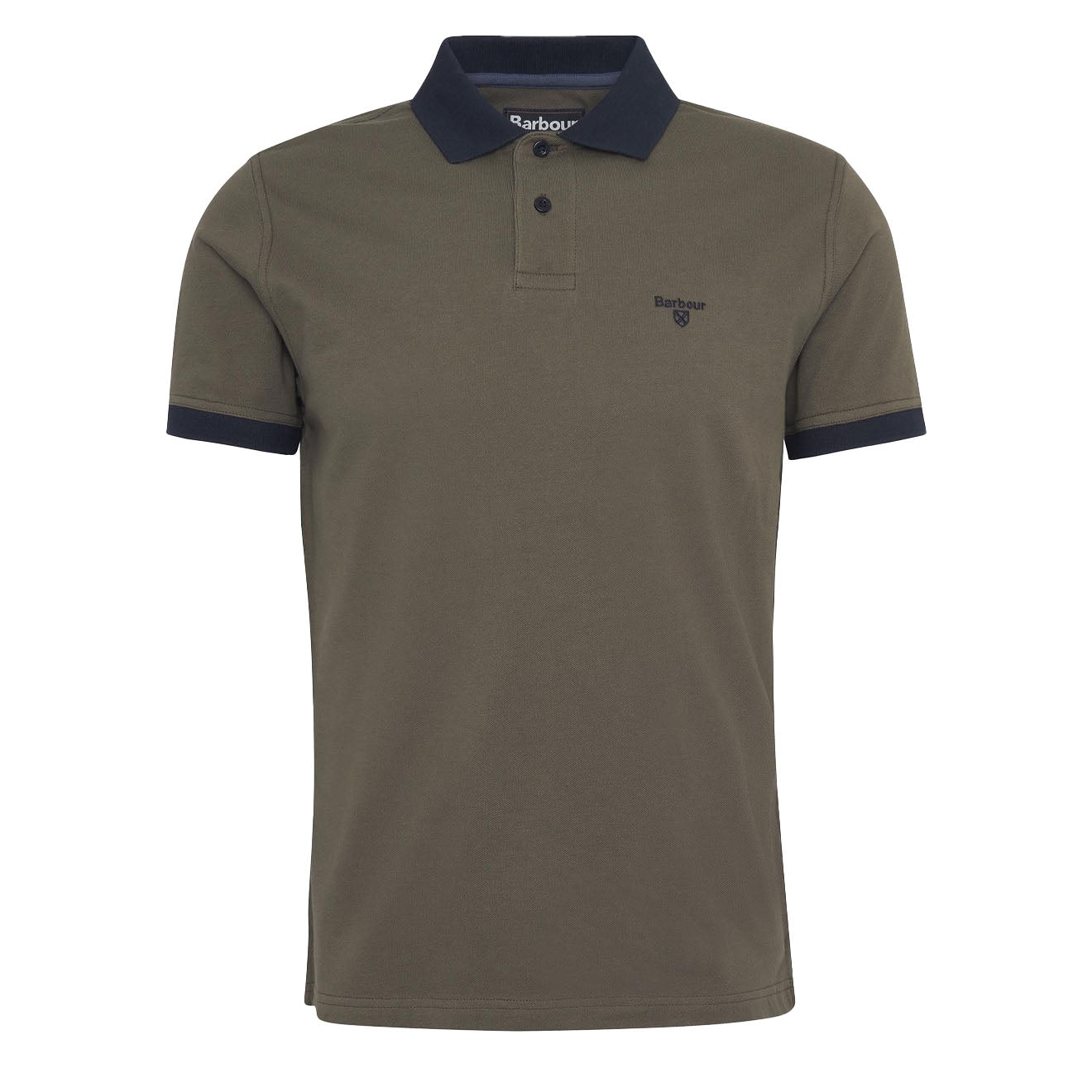 Barbour Lynmouth Tipped Tailored Fit Polo Shirt Uniform Green - The Sporting Lodge