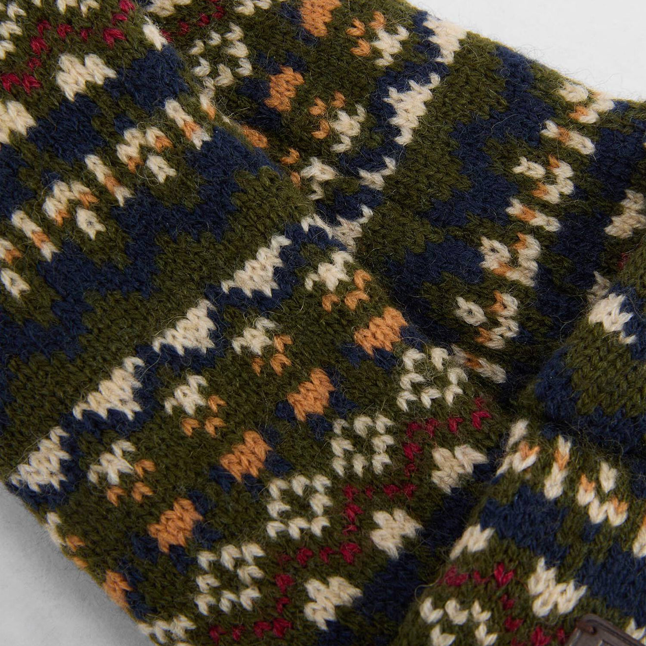 Barbour Marlow Fair Isle Dog Scarf Olive