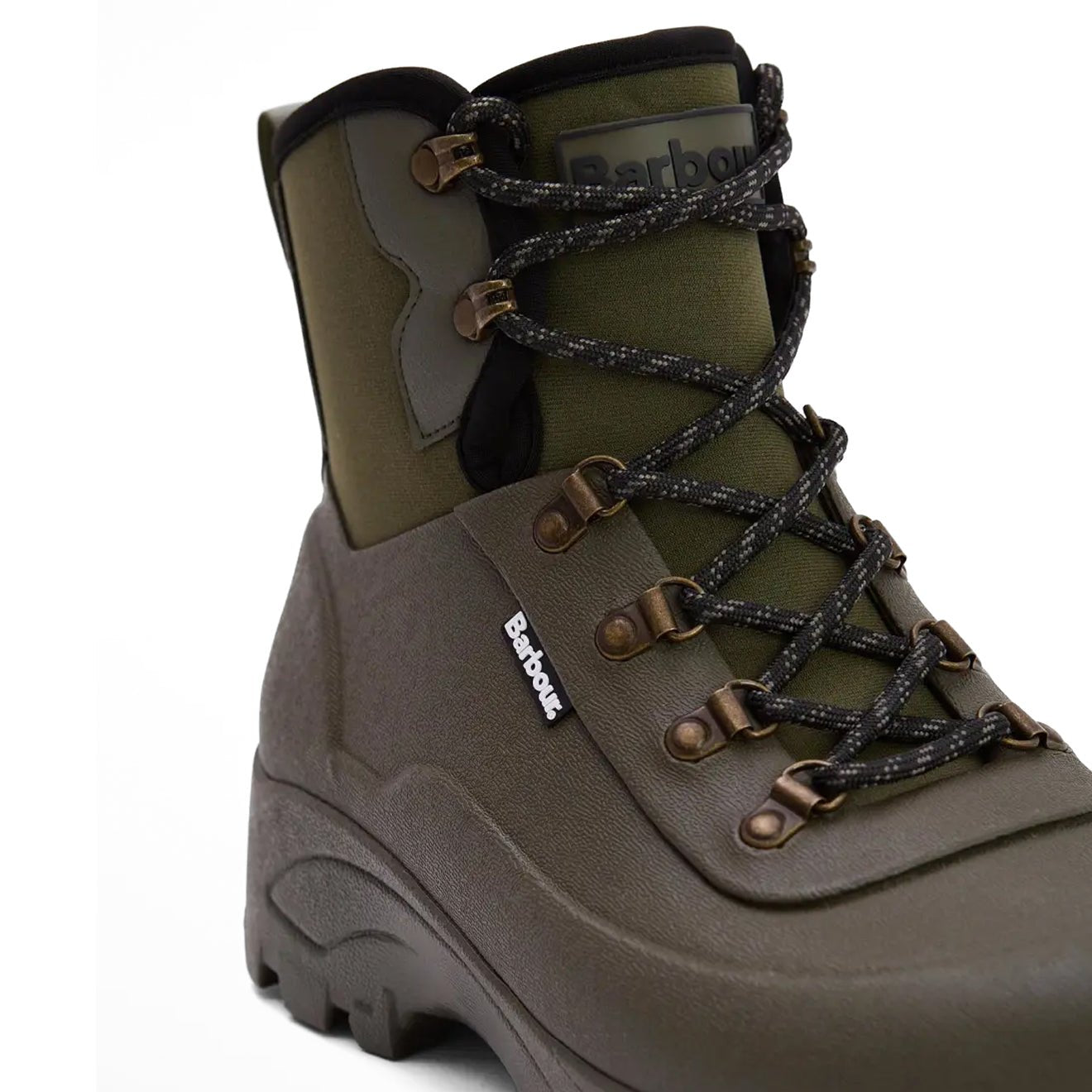 Barbour Marlow Lace Up Wellingtons Olive - The Sporting Lodge