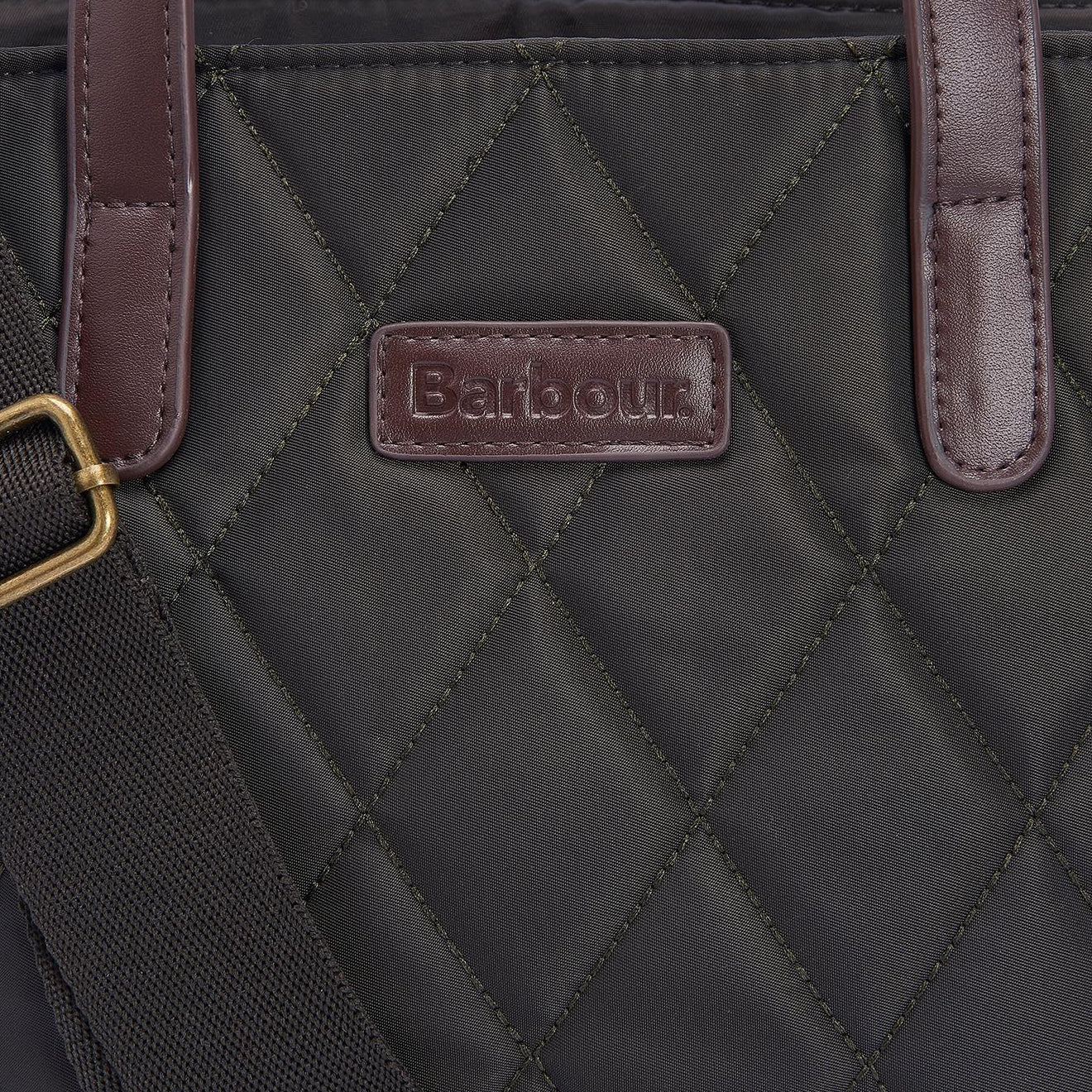 Barbour Mini Quilted Tote Bag Olive - The Sporting Lodge