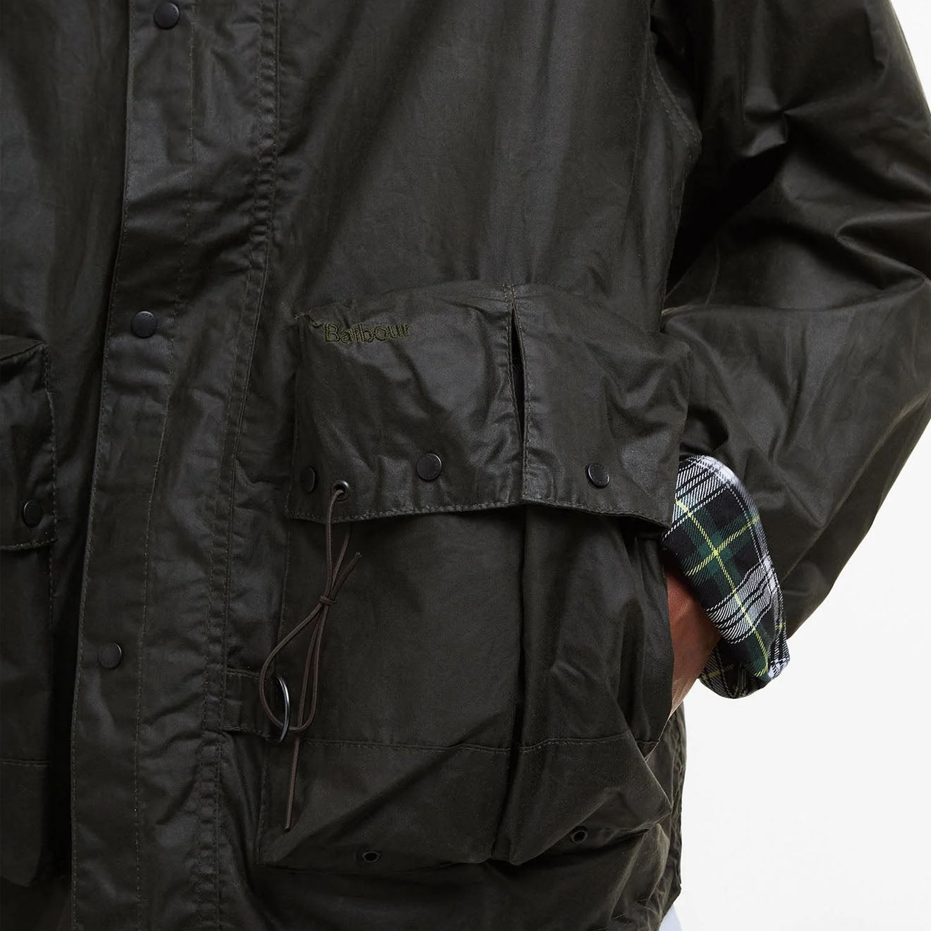 Barbour Modified Durham Wax Jacket Archive Olive - The Sporting Lodge