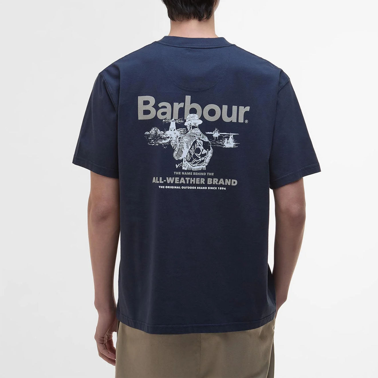 Barbour Outdoors Graphic Fit T-Shirt Navy - The Sporting Lodge