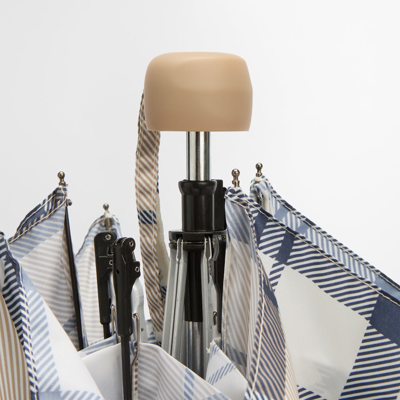 Barbour Portree Umbrella Hessian Navy Tartan - The Sporting Lodge
