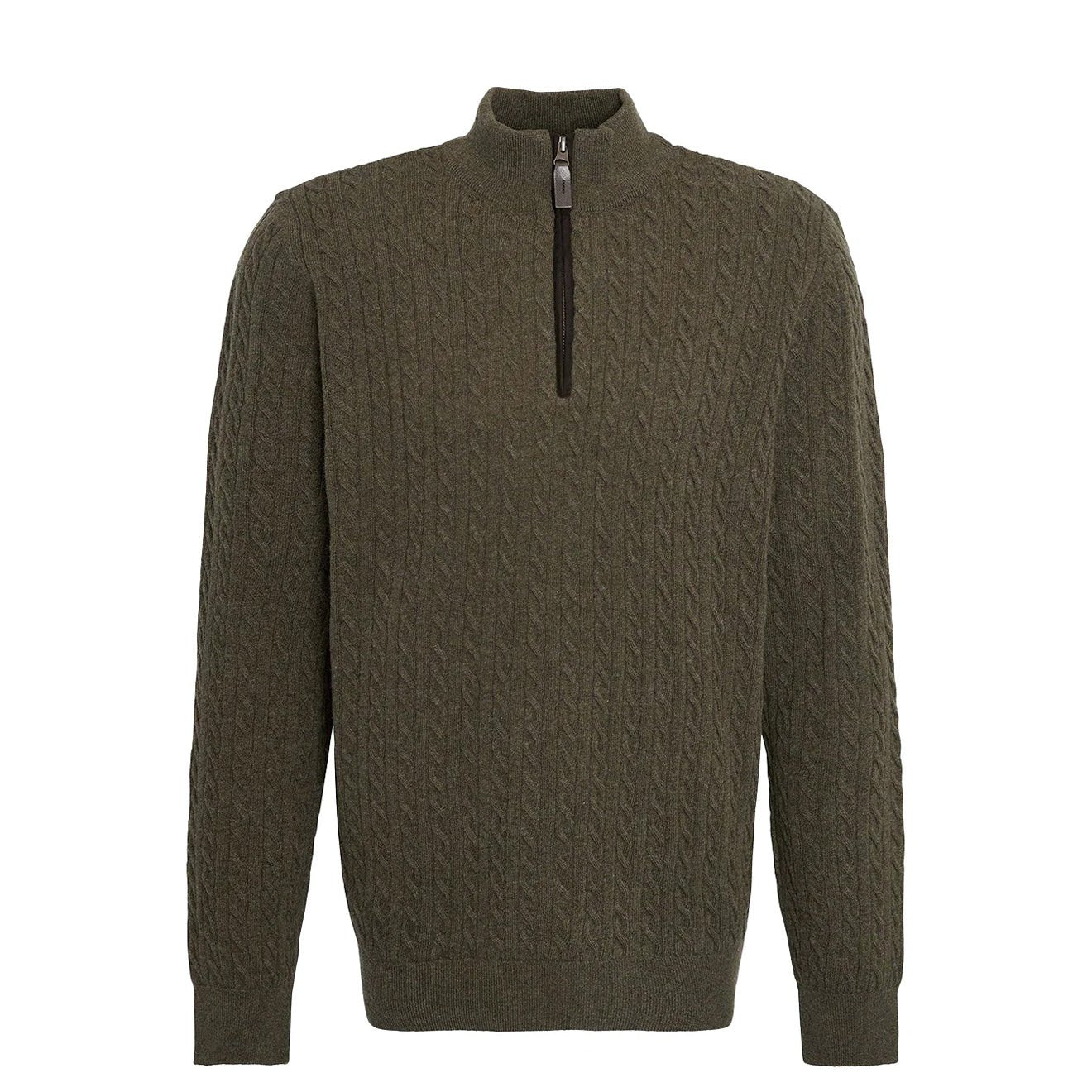 Barbour Ramsden Half Zip Knitted Jumper Ivy Green