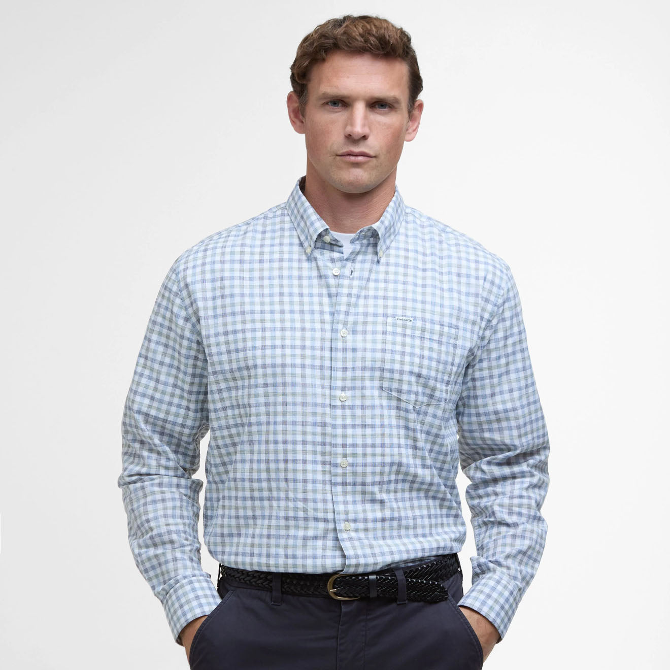 Barbour Ravenfield Checked Regular Fit Shirt Navy - The Sporting Lodge