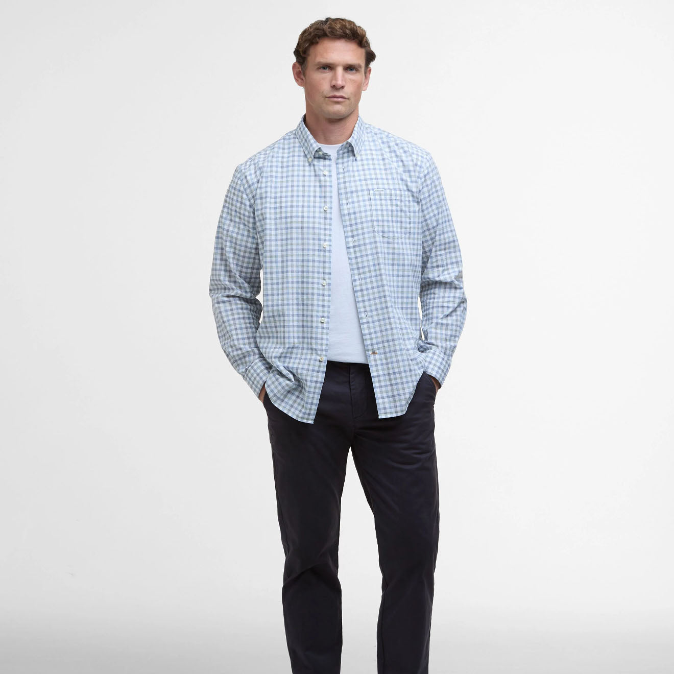 Barbour Ravenfield Checked Regular Fit Shirt Navy - The Sporting Lodge