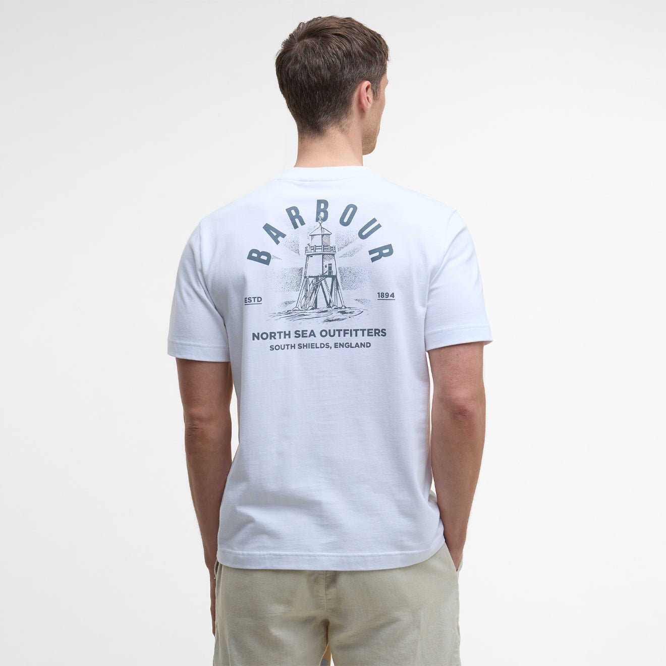 Barbour Relaxed Souter T-Shirt White - The Sporting Lodge
