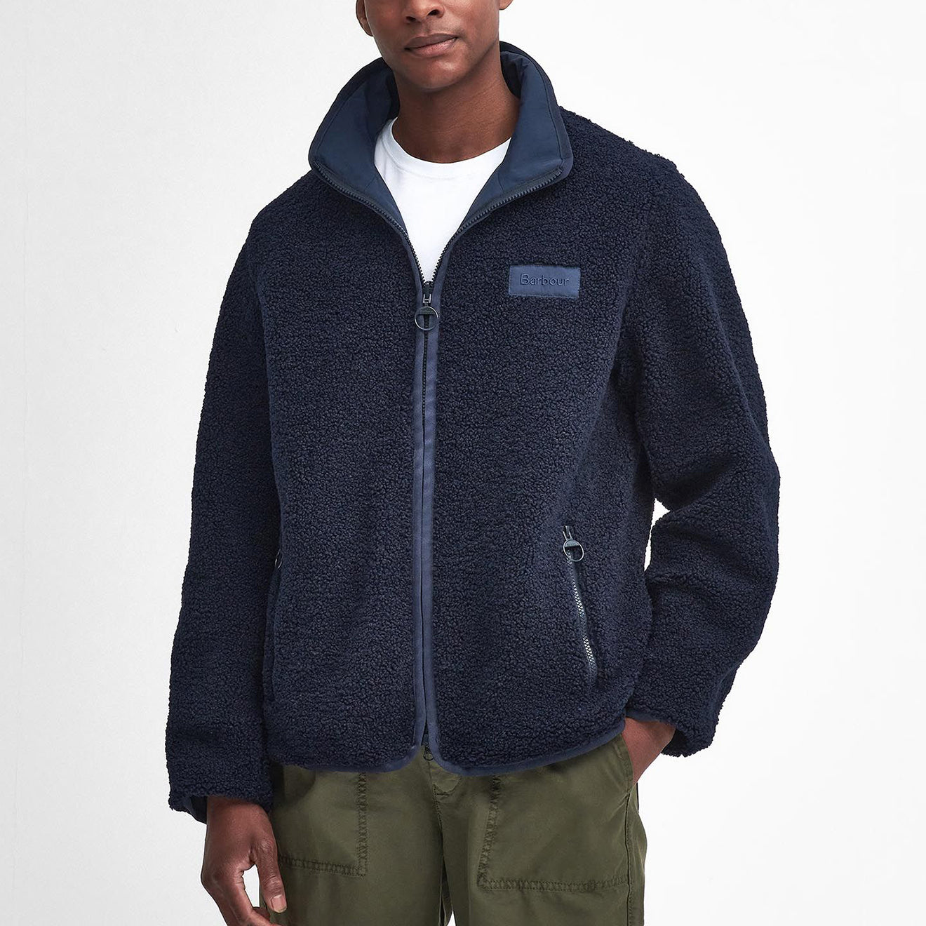 Barbour Reversible Fleece Jacket Navy - The Sporting Lodge