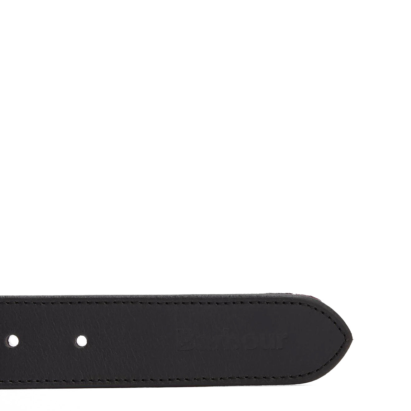 Barbour Reversible Tartan Leather Belt Black/Modern Tartan