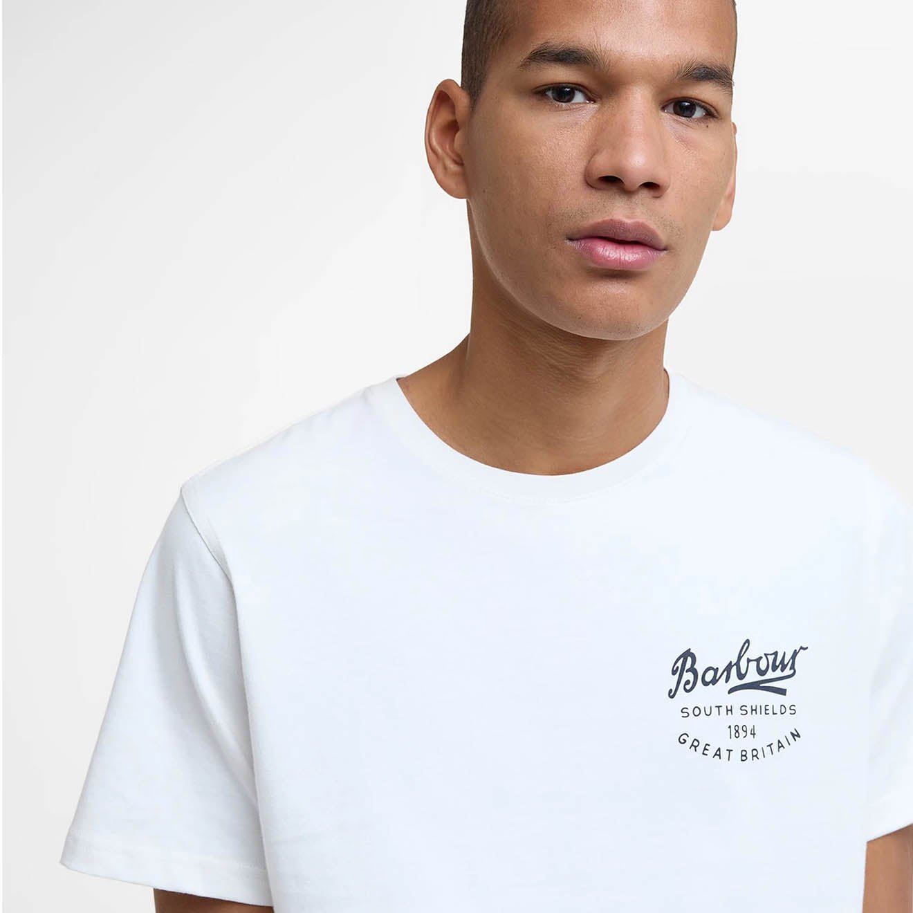 Barbour Script Graphic T-Shirt Whisper White - The Sporting Lodge