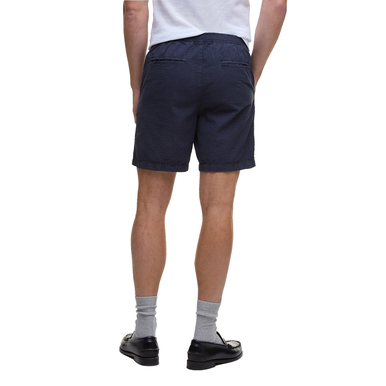 Barbour Seersucker Relaxed Short Navy