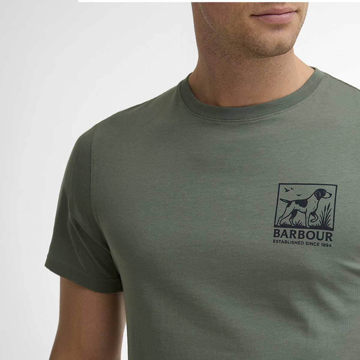 Barbour Setter Graphic Tailored T-Shirt Agave Green