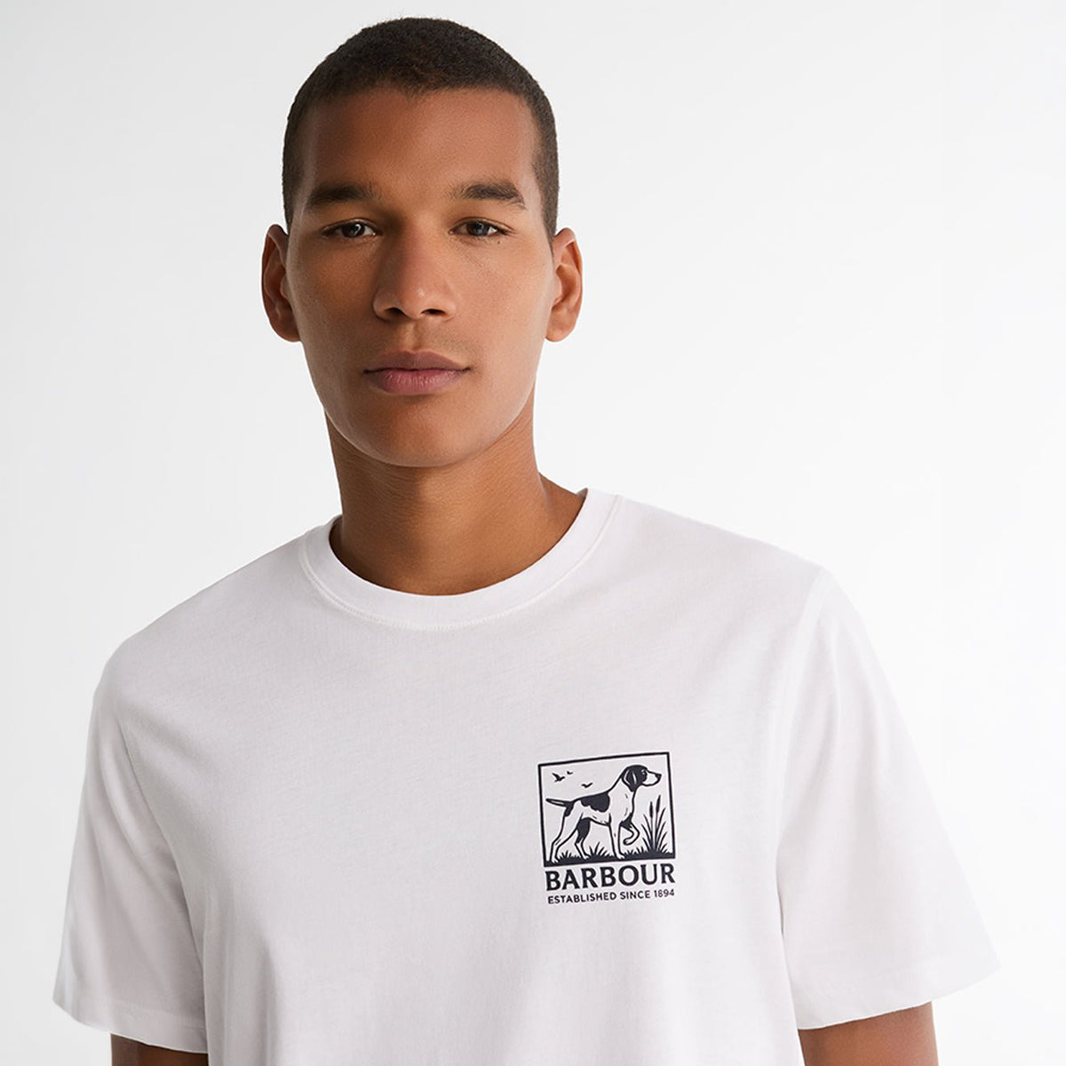 Barbour Setter Graphic Tailored T-Shirt White