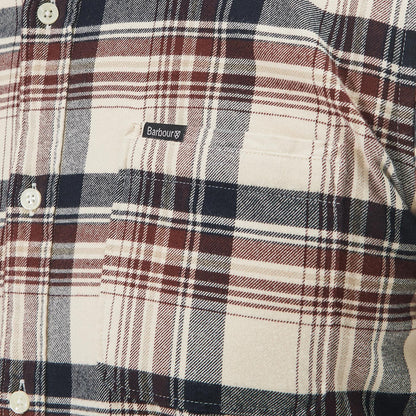 Barbour Shieldton Tailored Checked Shirt Ecru - The Sporting Lodge