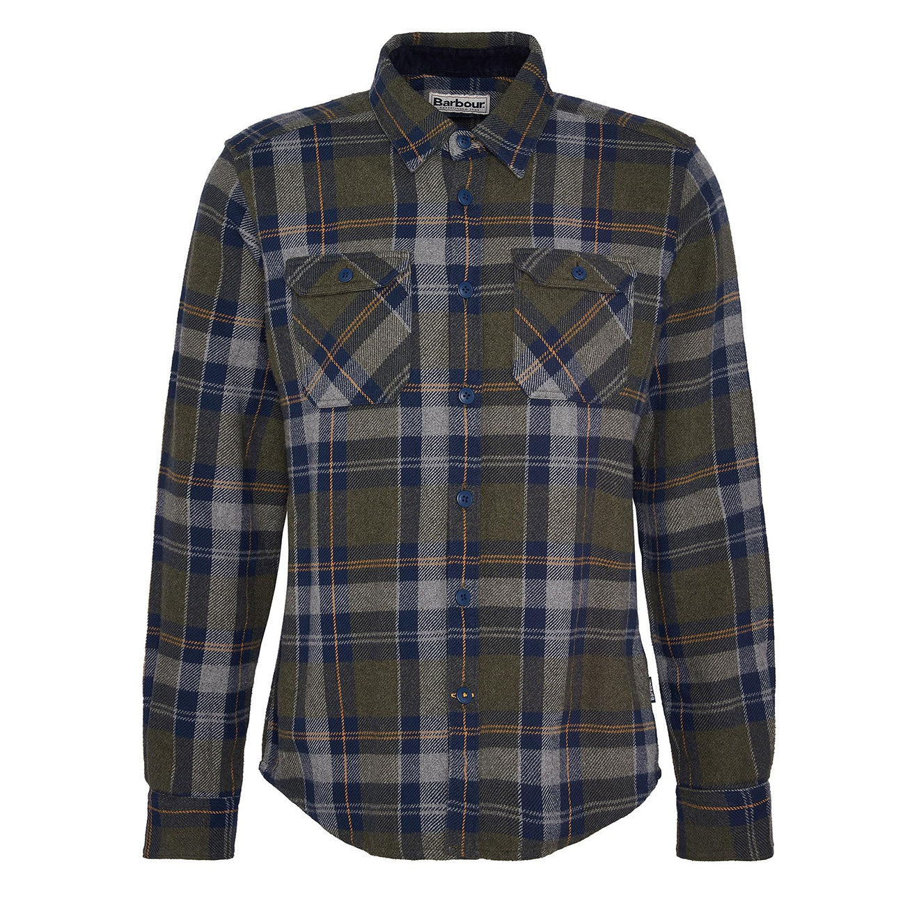 Barbour Snowcap Tailored Checked Shirt Olive Marl - The Sporting Lodge