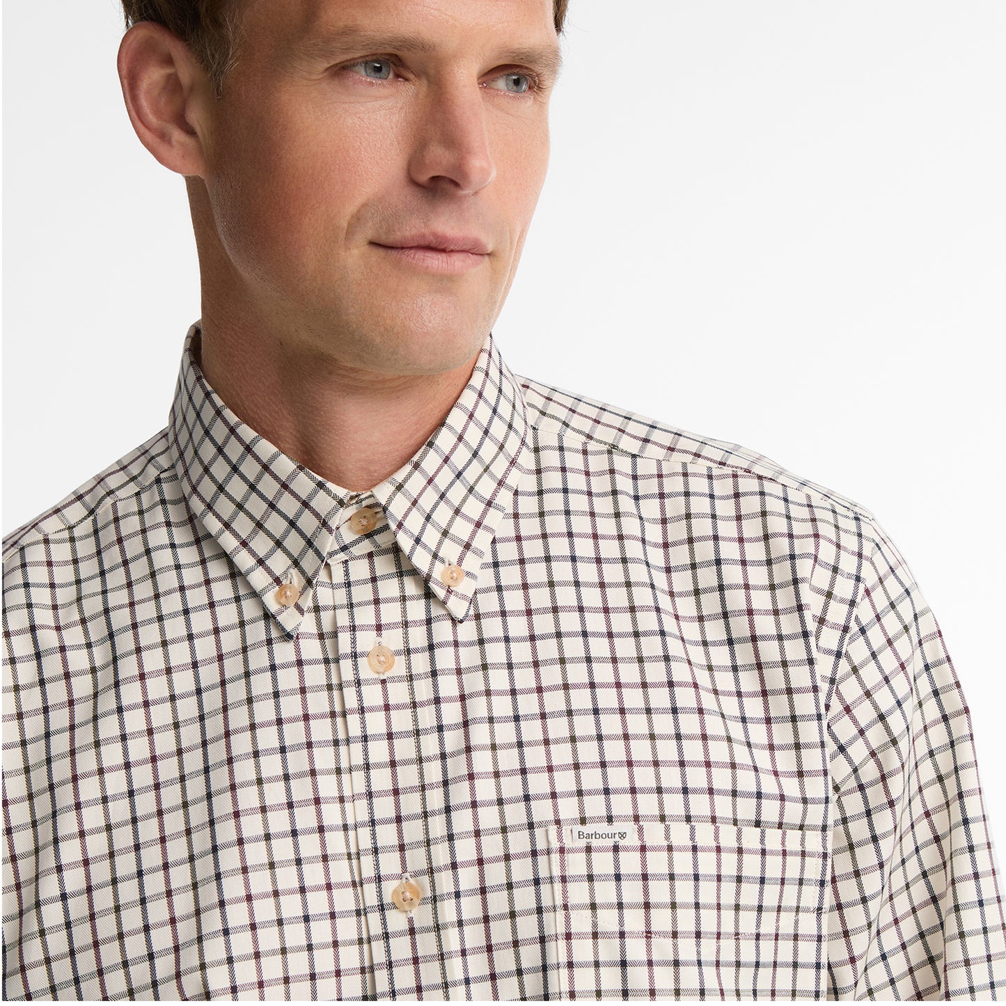 Barbour Sporting Tattersall Regular Fit Shirt Dark Bordeaux