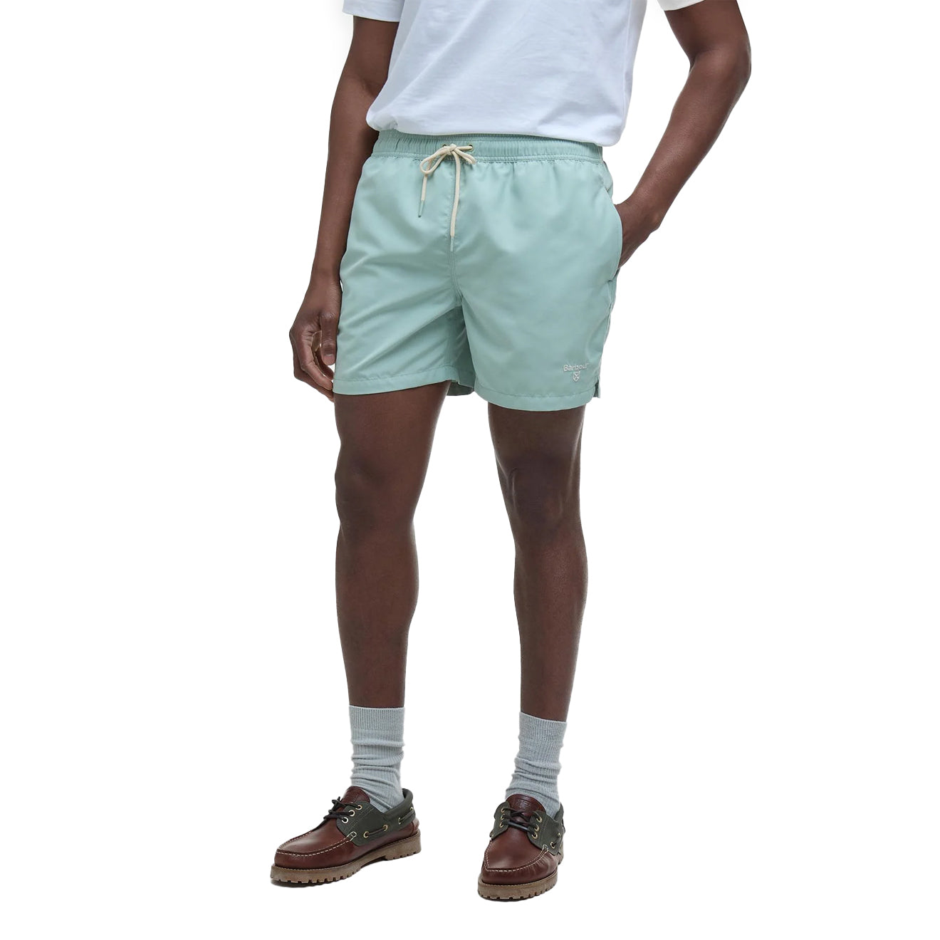 Barbour Staple Logo 5' Swim Short Pale Apple - The Sporting Lodge