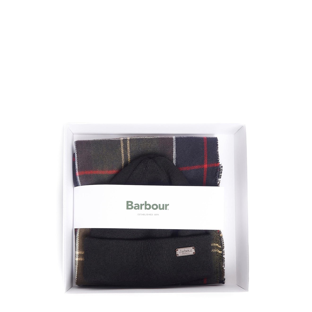 Barbour Swinton Beanie & Galingale Scarf Gift Set Classic - The Sporting Lodge