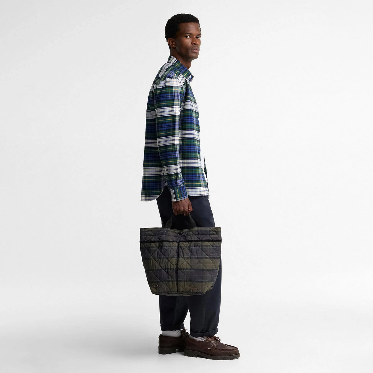 Barbour Tartan Liddesdale Tote Bag Shadow Classic Tartan