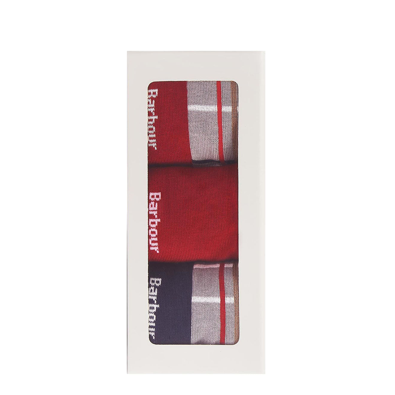Barbour Tartan Socks Gift Box Blue Granite - The Sporting Lodge