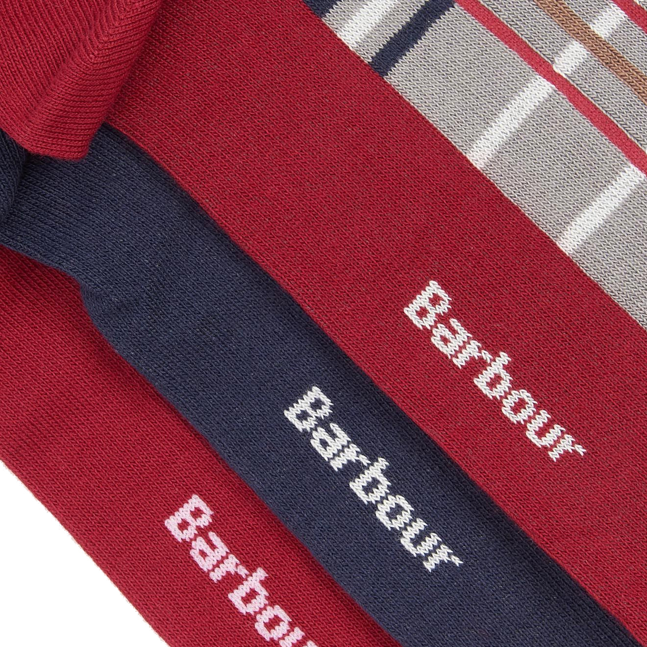 Barbour Tartan Socks Gift Box Blue Granite - The Sporting Lodge