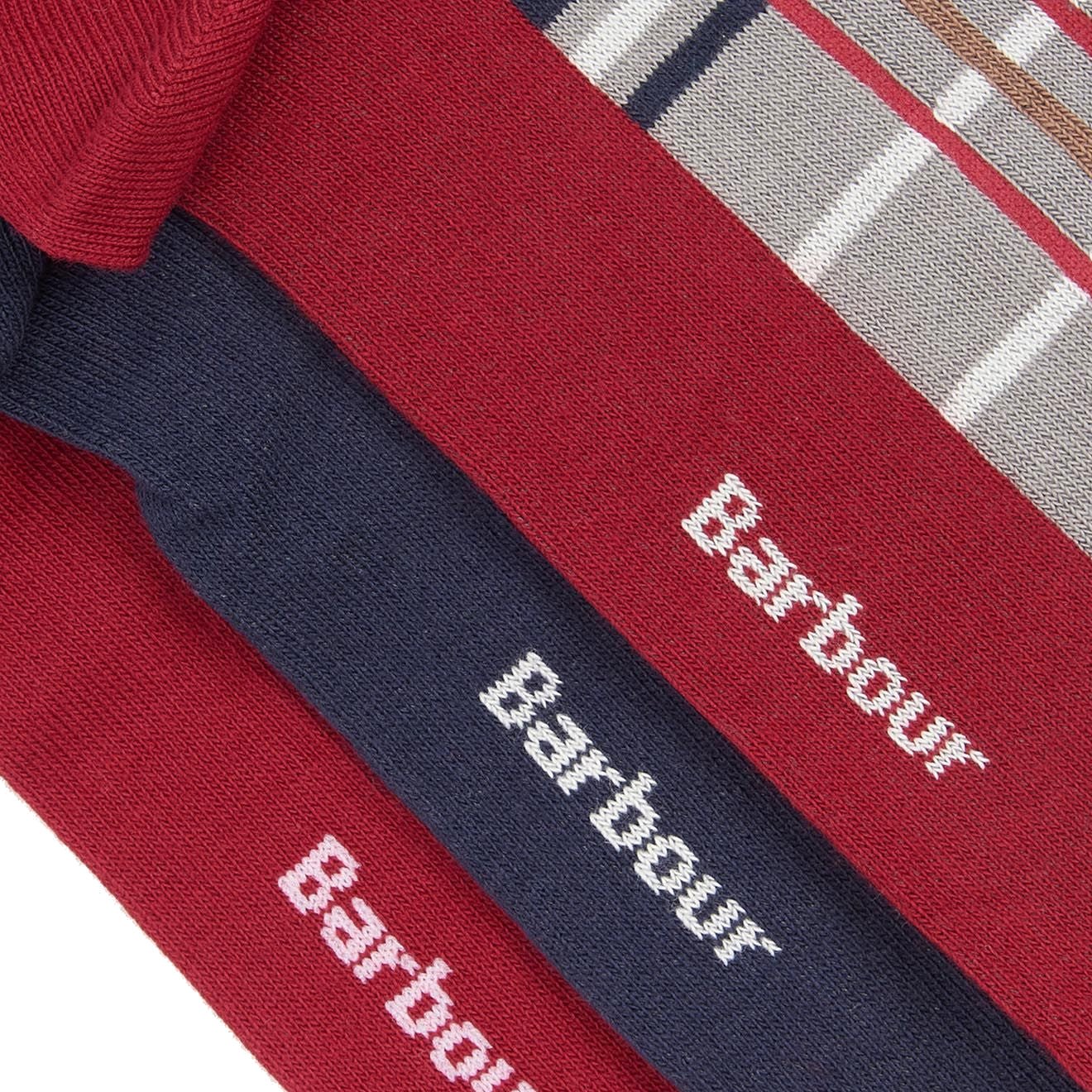 Barbour Tartan Socks Gift Box Blue Granite - The Sporting Lodge