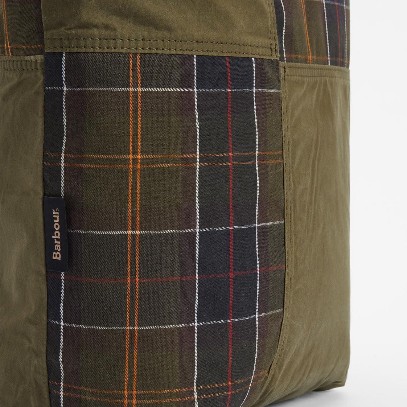 Barbour Transport Patchwork Tote Bag Dusky Green - The Sporting Lodge