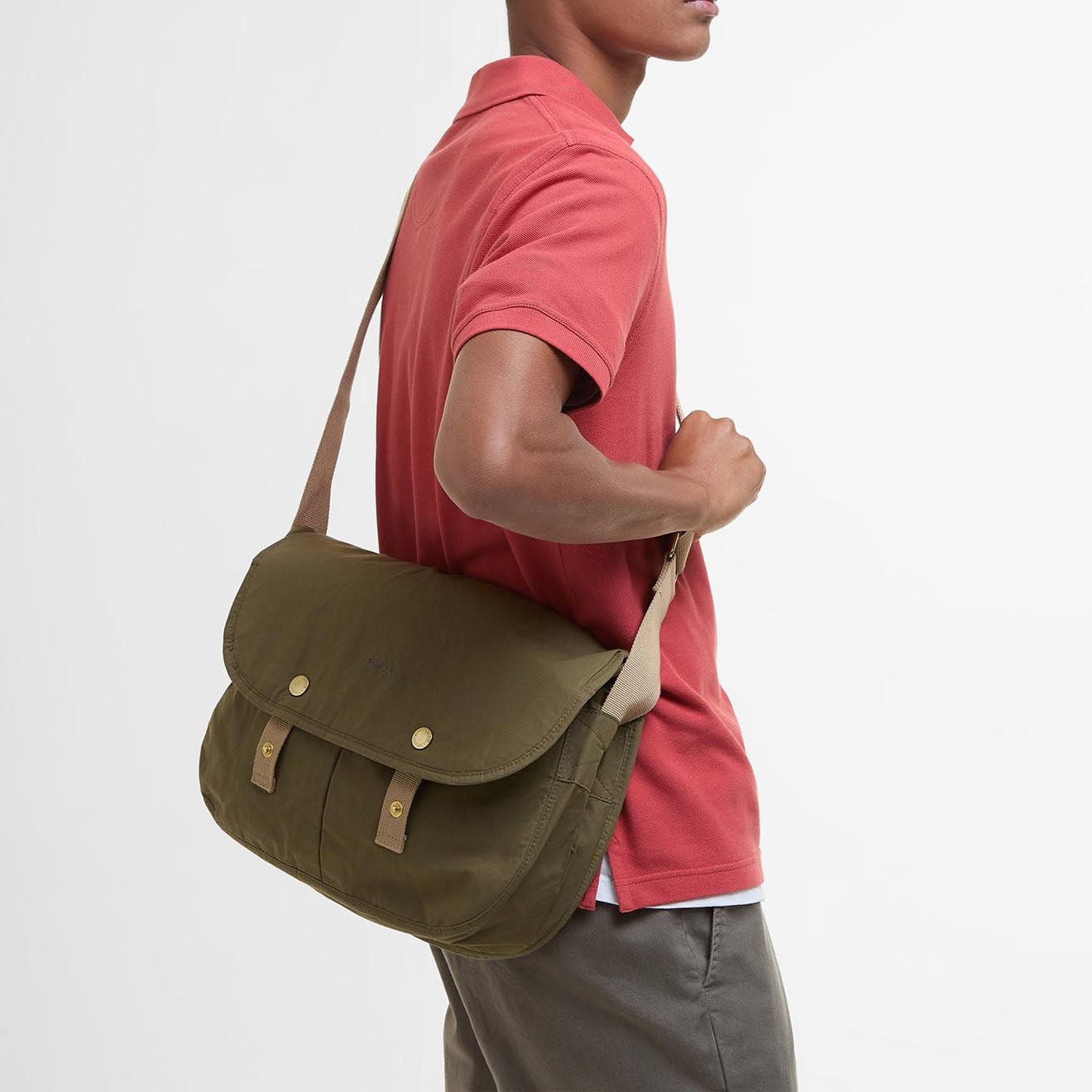 Barbour Transport Transport Riever Crossbody Bag Dusky Green - The Sporting Lodge