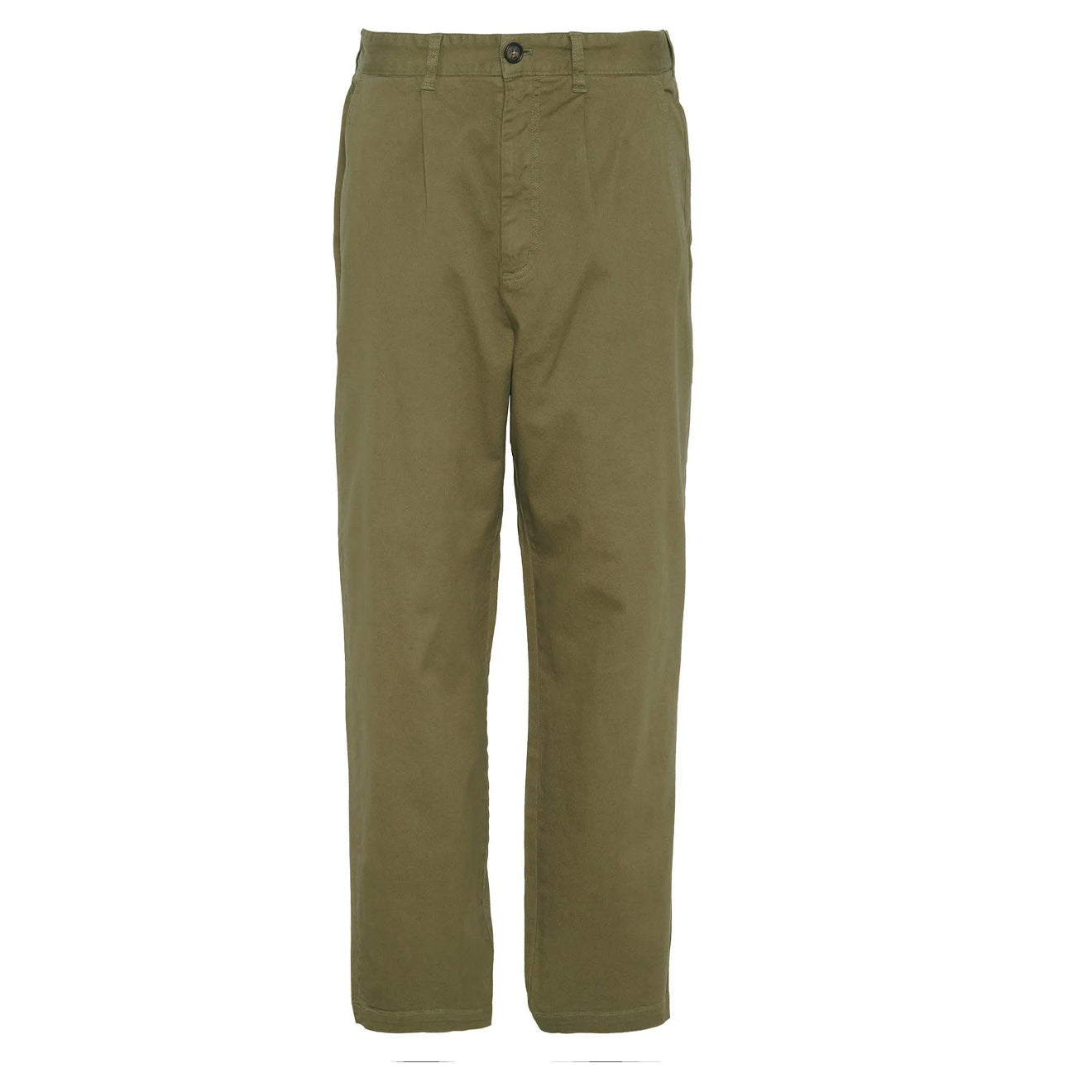 Barbour Washed Stretch Twill Relaxed Fit Trouser Olive - The Sporting Lodge