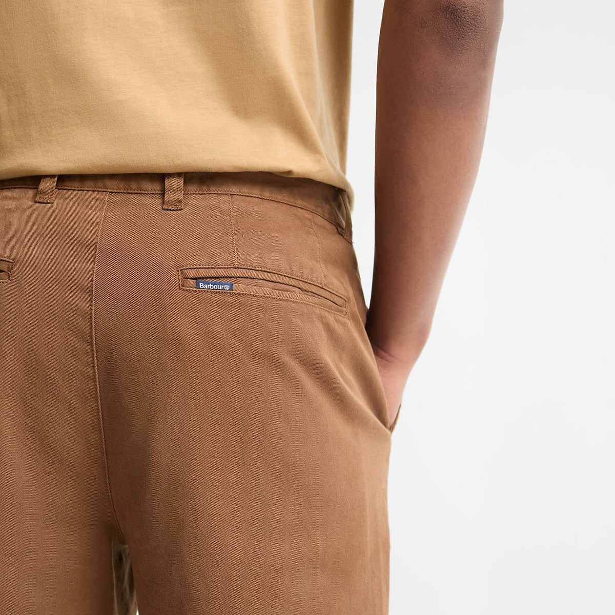 Barbour Washed Stretch Twill Tailored Trouser Dark Sand