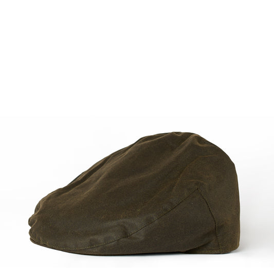Barbour Wax Flat Cap Olive - The Sporting Lodge