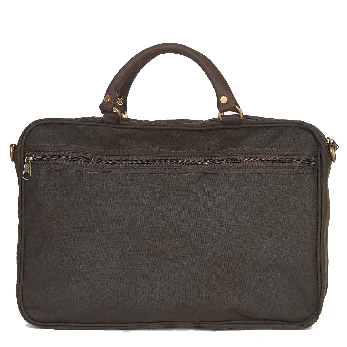 Barbour Wax Leather Briefcase Olive - The Sporting Lodge