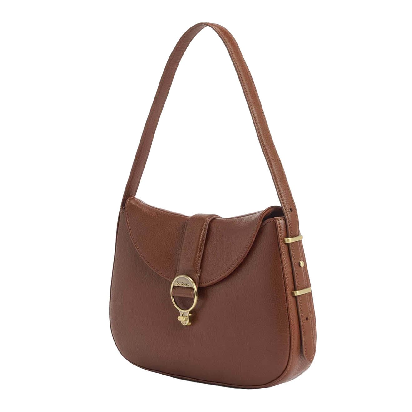 Barbour Womens Alder Leather Sling Bag Brown - The Sporting Lodge