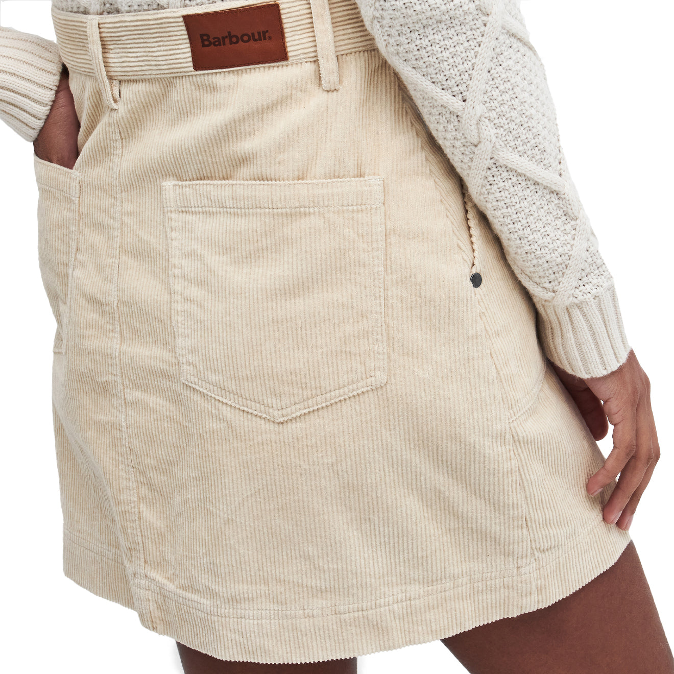 Barbour Womens Anya Mini Skirt White Pepper - The Sporting Lodge