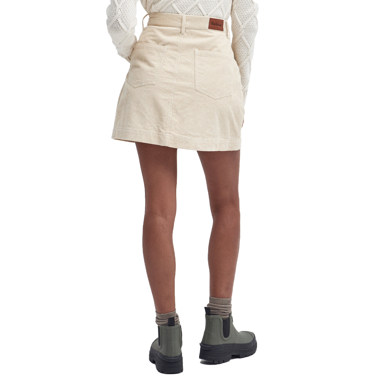 Barbour Womens Anya Mini Skirt White Pepper - The Sporting Lodge