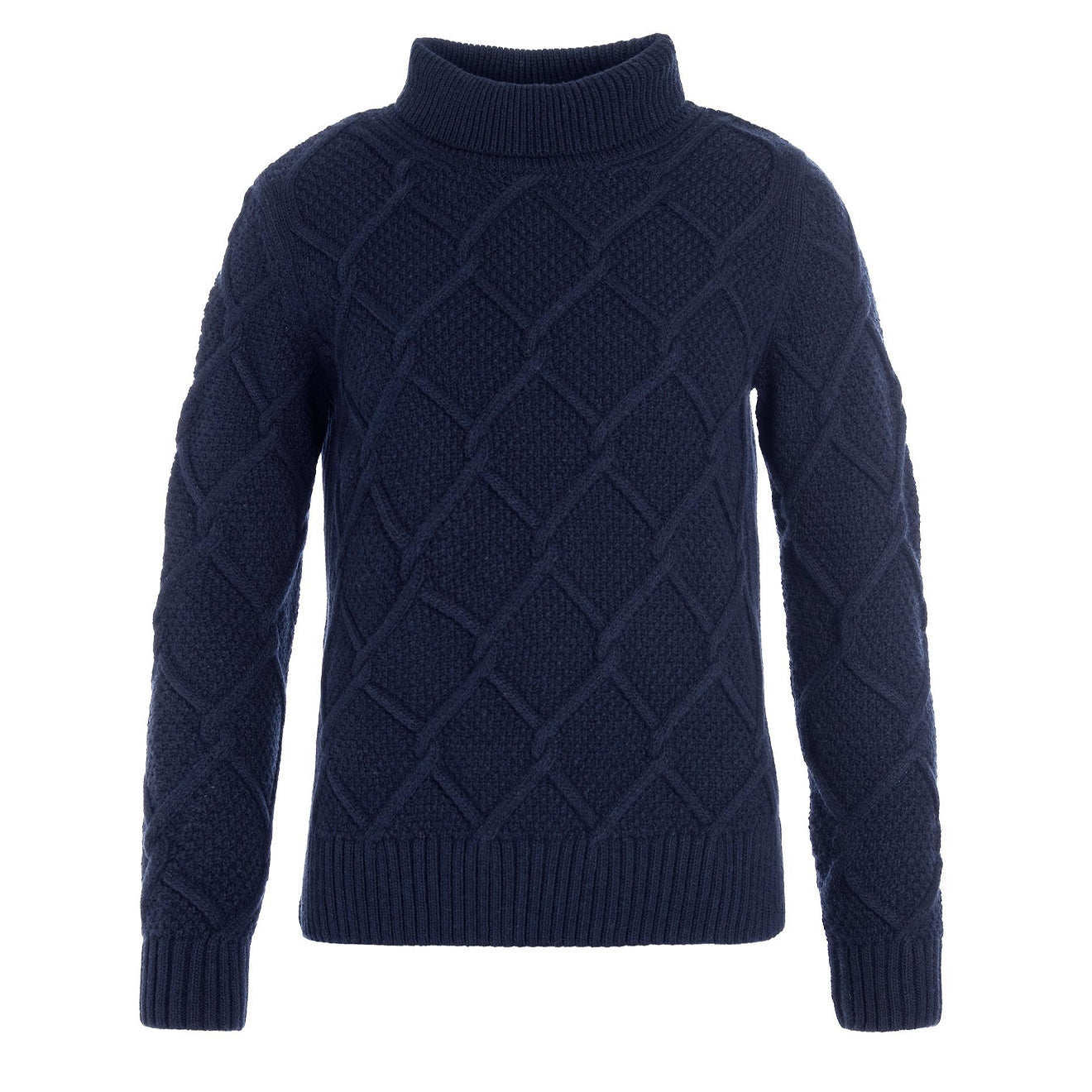Barbour Womens Burne Roll Neck Knitted Jumper Navy - The Sporting Lodge