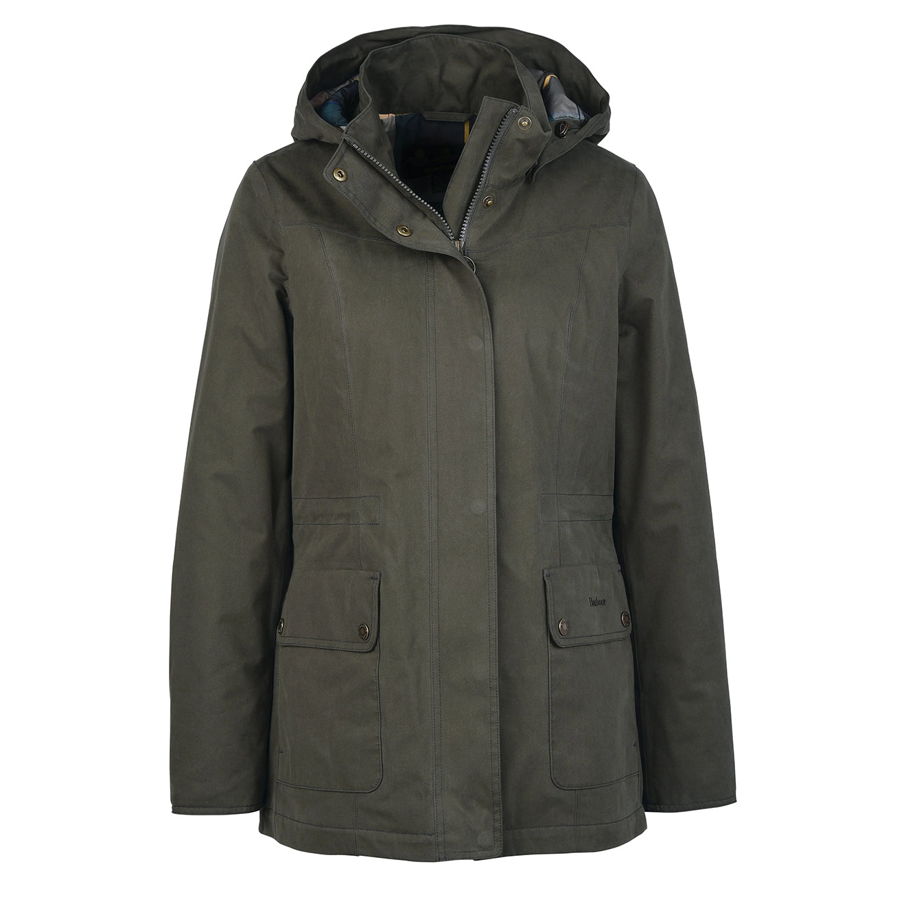 Barbour Womens Buttercup Waterproof Jacket Olive / Classic - The Sporting Lodge