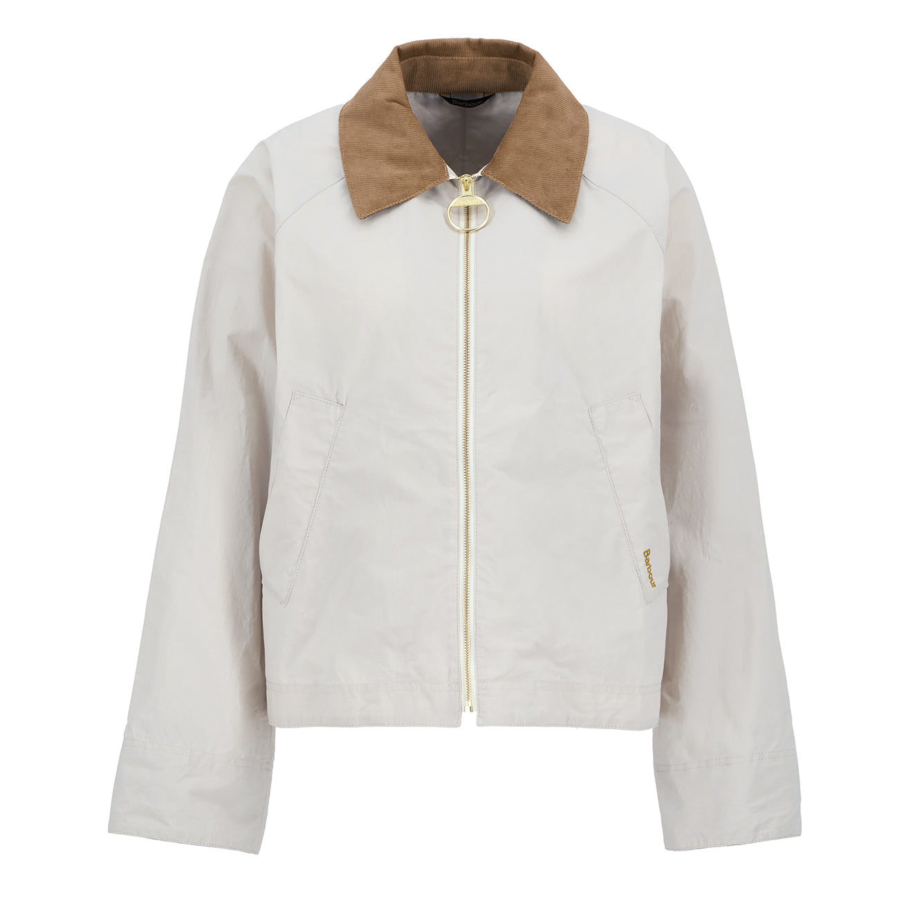 Barbour Womens Catlin Showerproof Jacket Oatmeal/Ancient Tartan - The Sporting Lodge