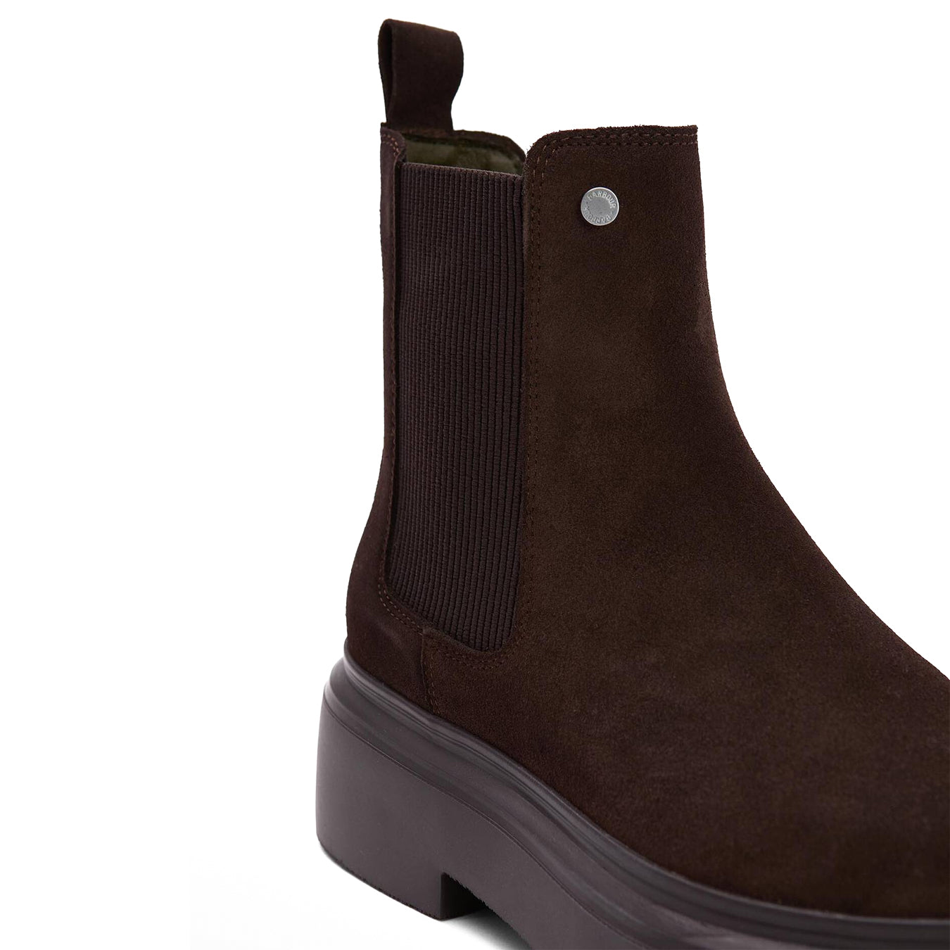 Barbour Womens Celina Chelsea Boots Espresso Suede - The Sporting Lodge