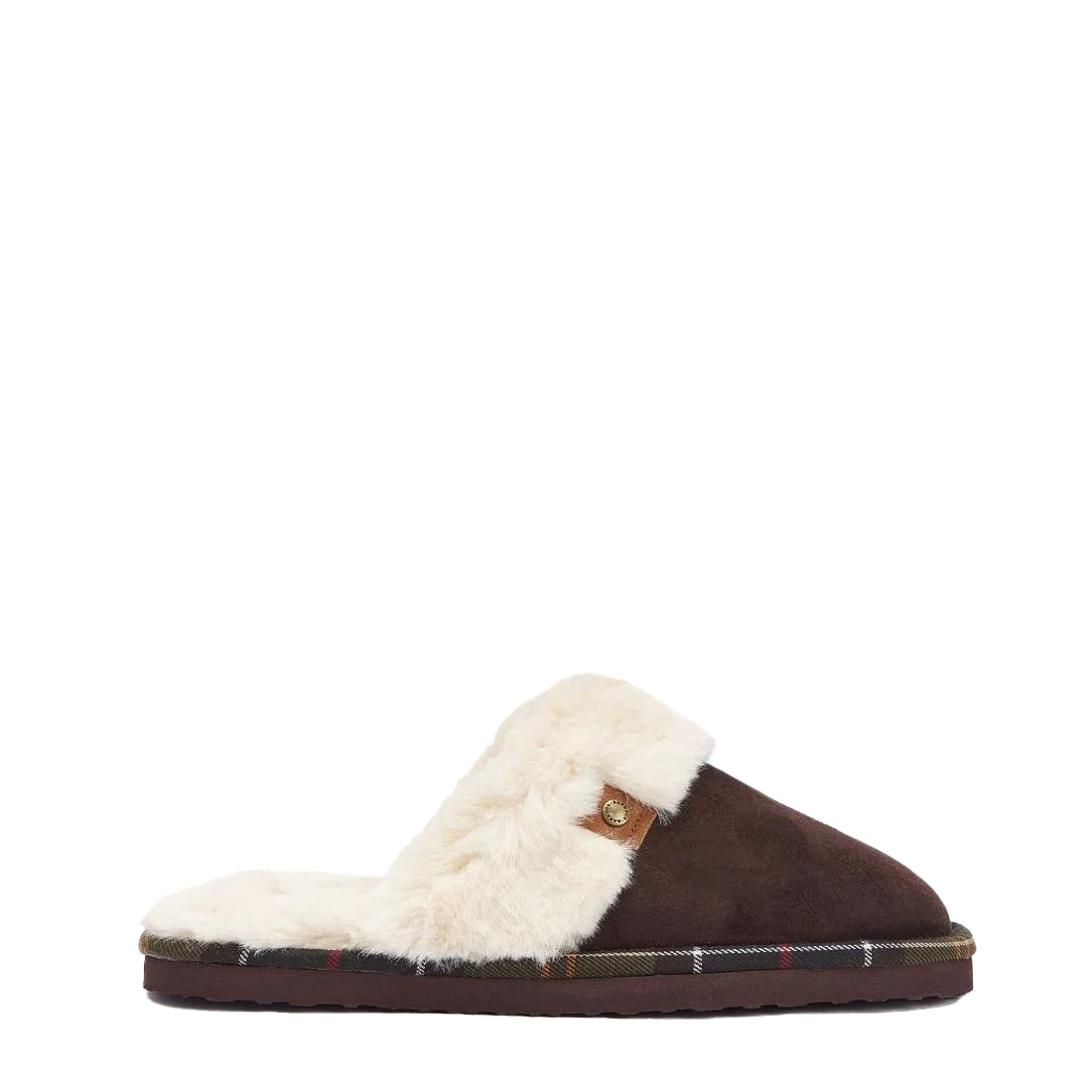Barbour Womens Claudia Mule Slipper Brown - The Sporting Lodge