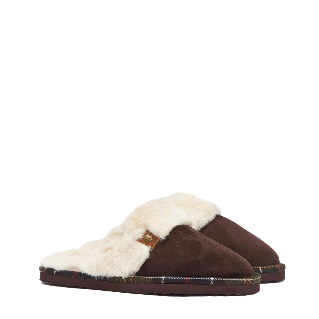 Barbour Womens Claudia Mule Slipper Brown - The Sporting Lodge