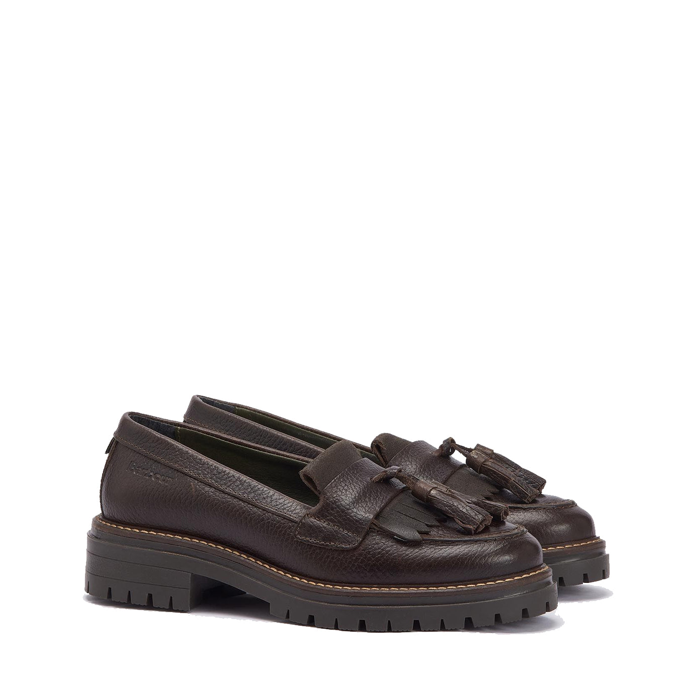 Barbour Womens Dolores Tassel Trim Loafer Dark Brown - The Sporting Lodge
