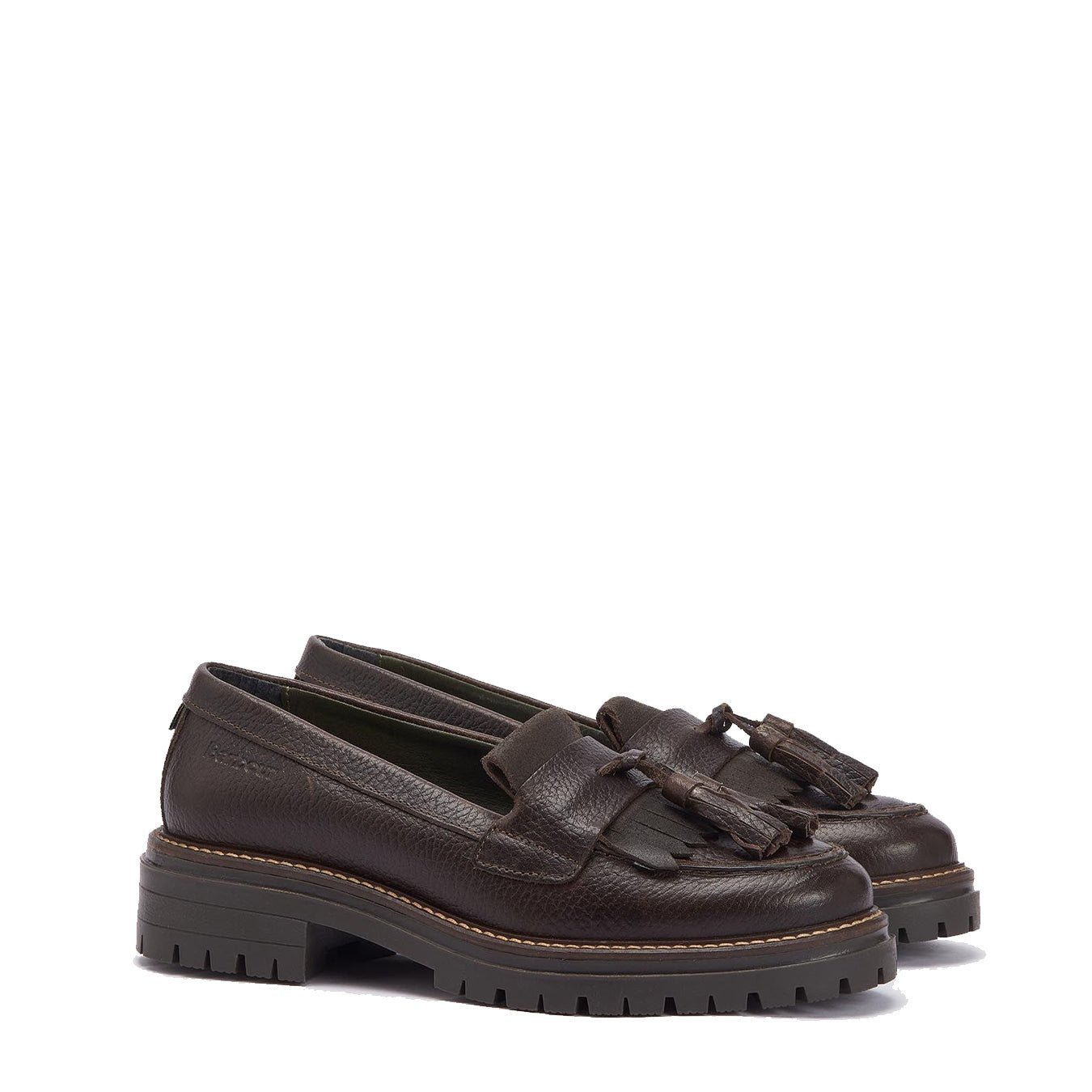Barbour Womens Dolores Tassel Trim Loafer Dark Brown - The Sporting Lodge