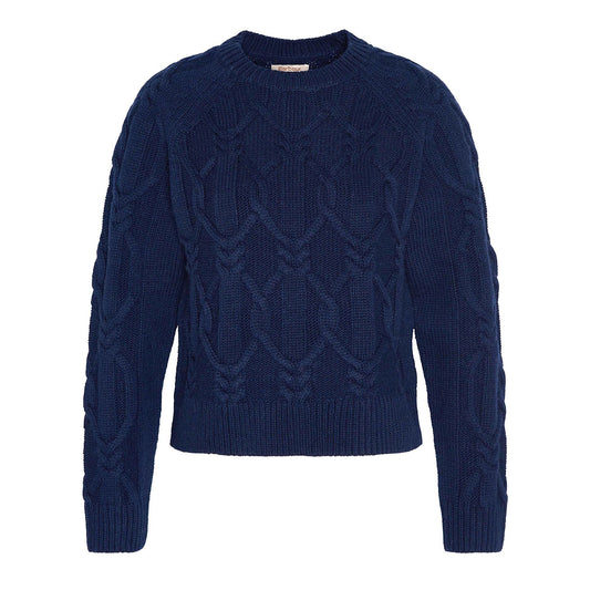 Barbour Womens Elisha Knitted Jumper Navy - The Sporting Lodge