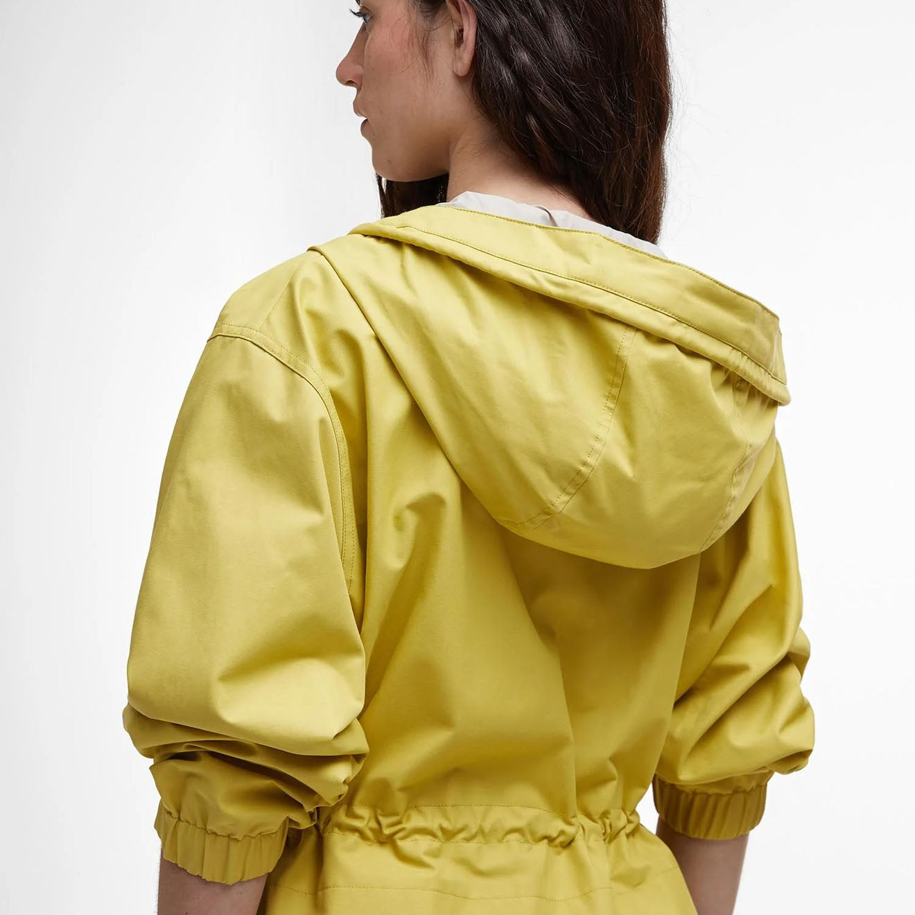 Barbour Womens Evie Showerproof Parka Limeade/Light Sand - The Sporting Lodge