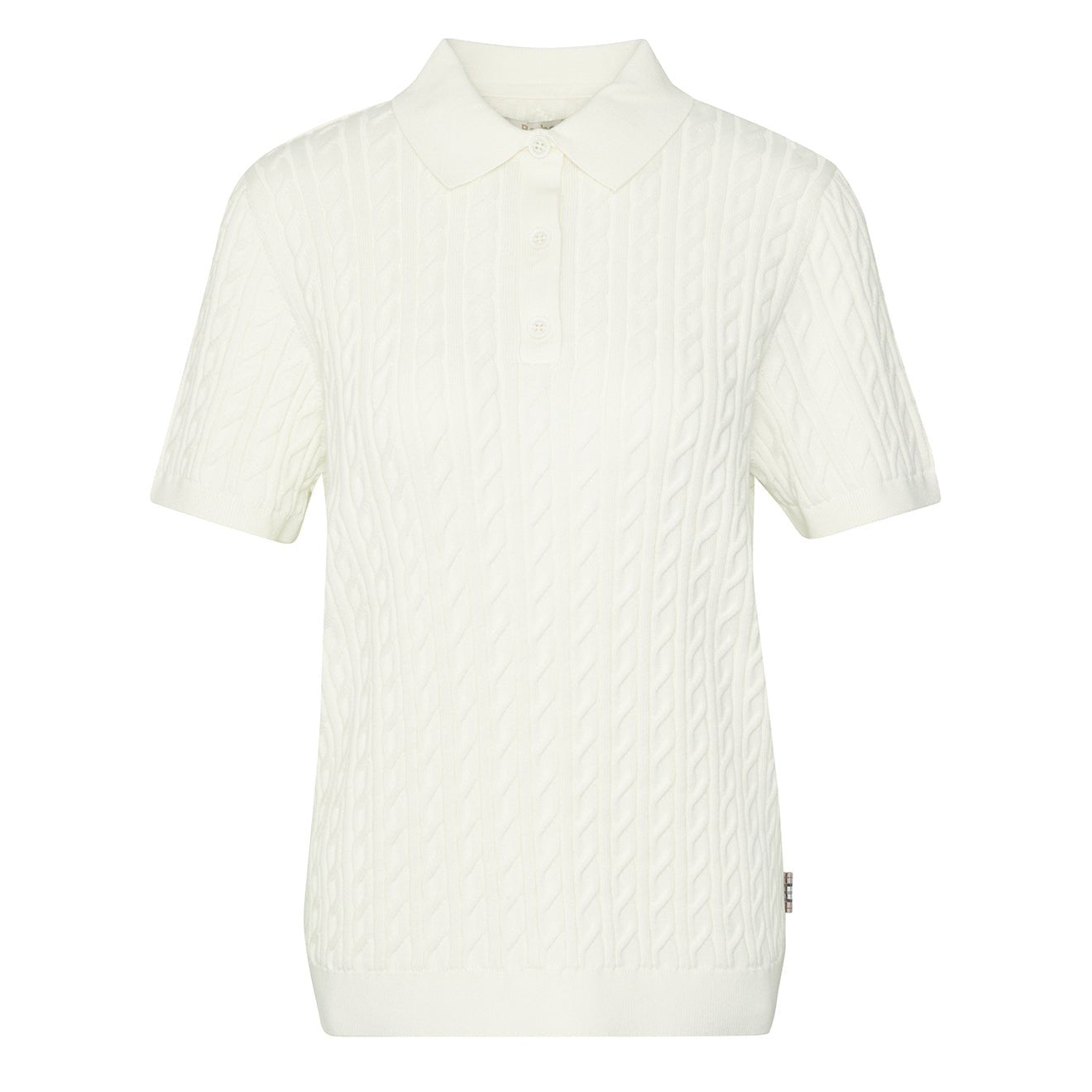 Barbour Womens Hartland Knitted Polo Jumper Cloud - The Sporting Lodge