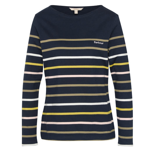 Barbour Womens Hawkins Top Navy Stripe - The Sporting Lodge
