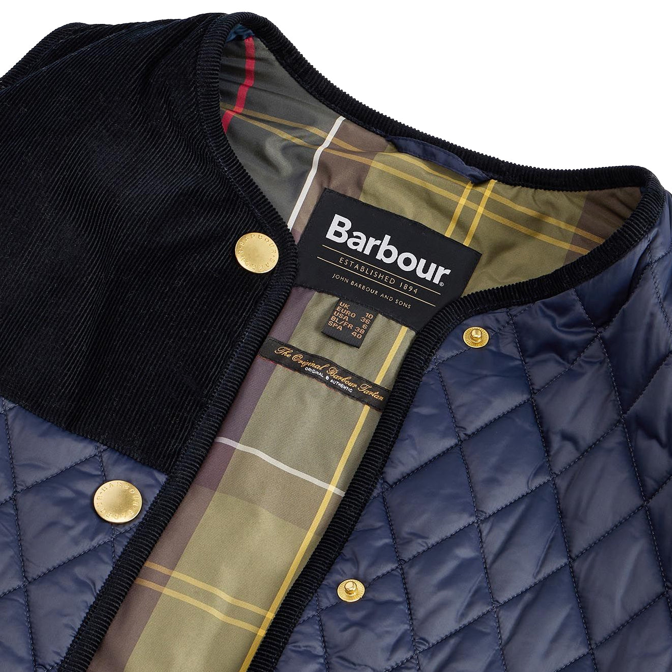 Barbour Womens Healy Liner Navy / Classic - The Sporting Lodge