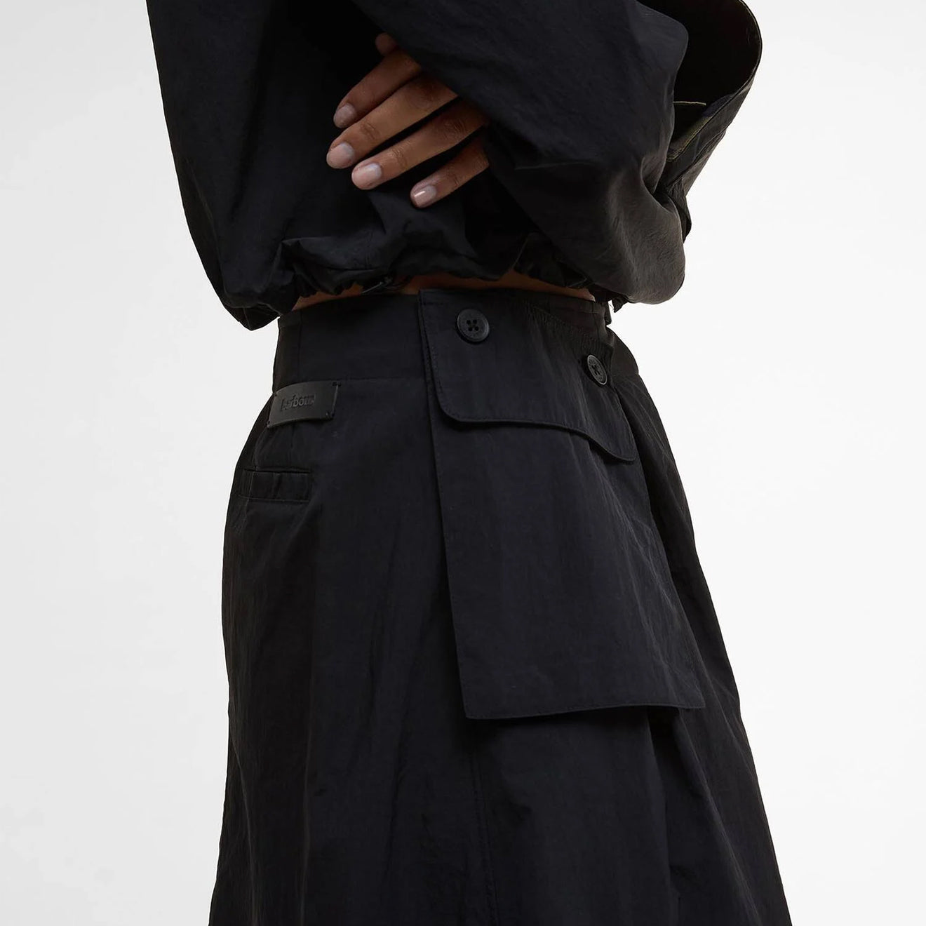 Barbour Womens Imelda Midi Skirt Black - The Sporting Lodge