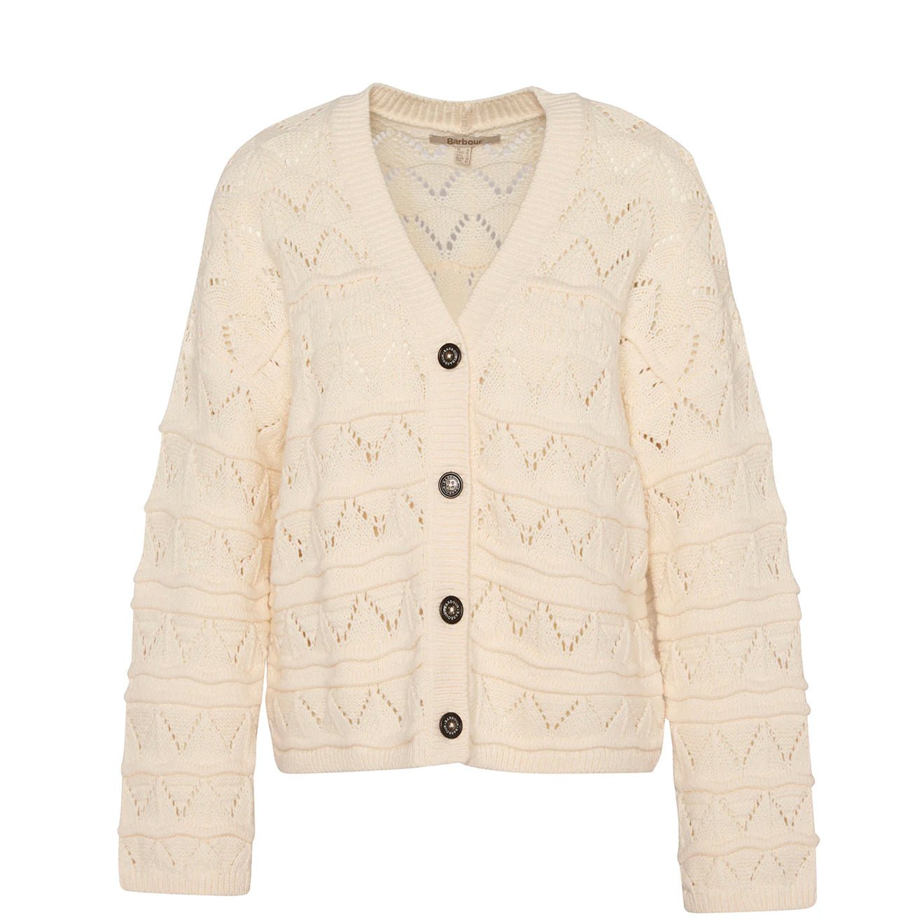Barbour Womens Isla Knitted Cardigan Cloud